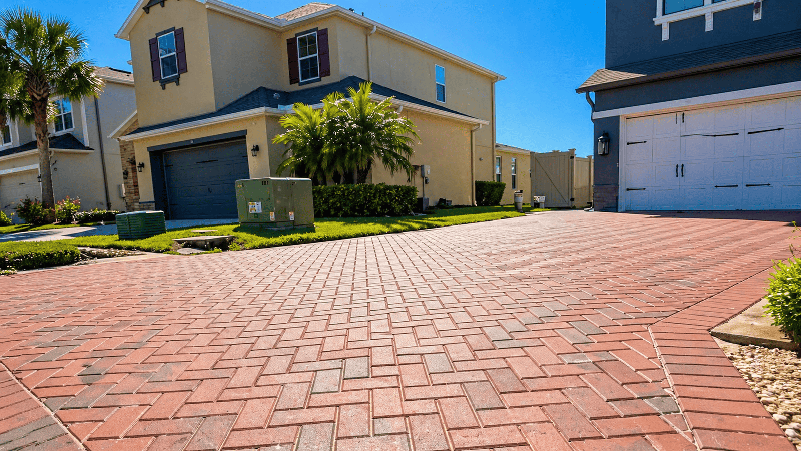 Paver driveway installation project in Tampa Bay by Dr Pavers Design