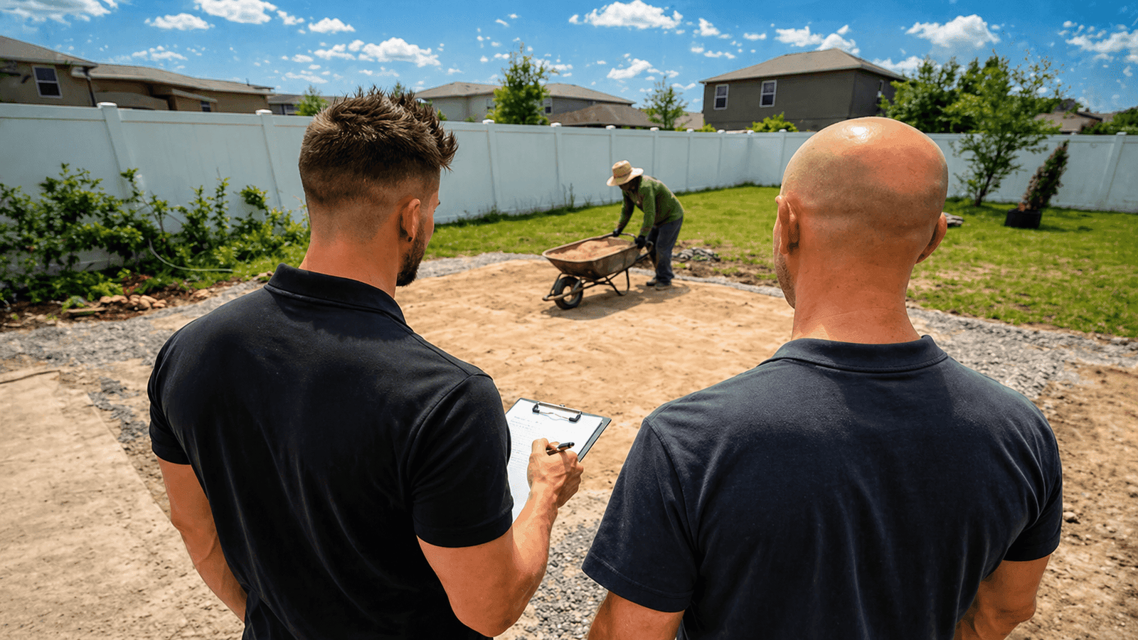 Paver patio project planning in Tampa Bay by Dr Pavers Design