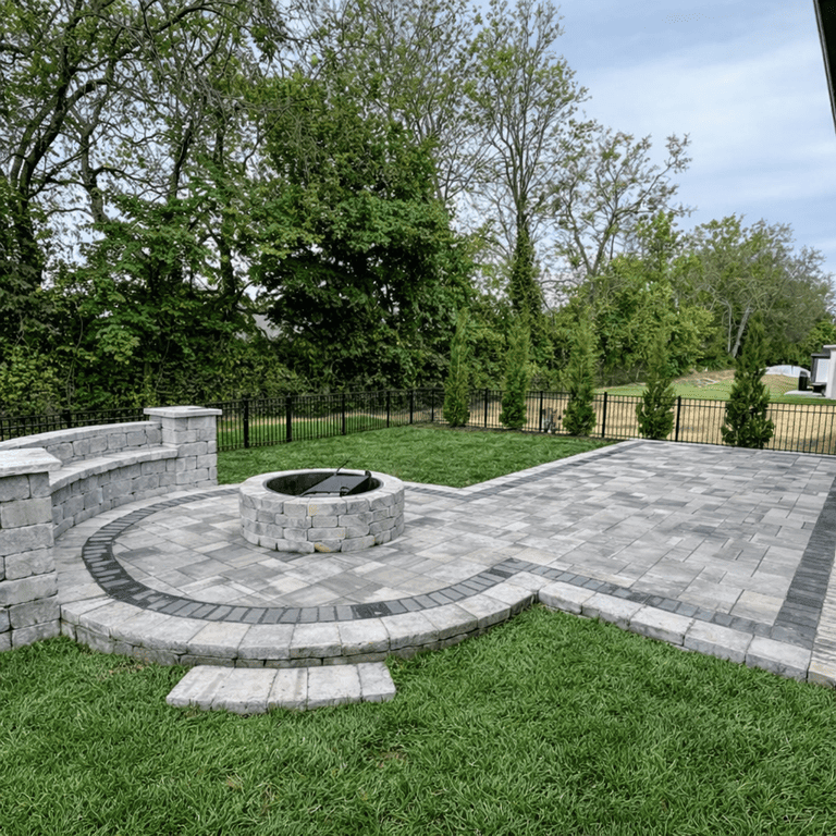 Residential patio paver installation in Tampa Bay at a residential property
