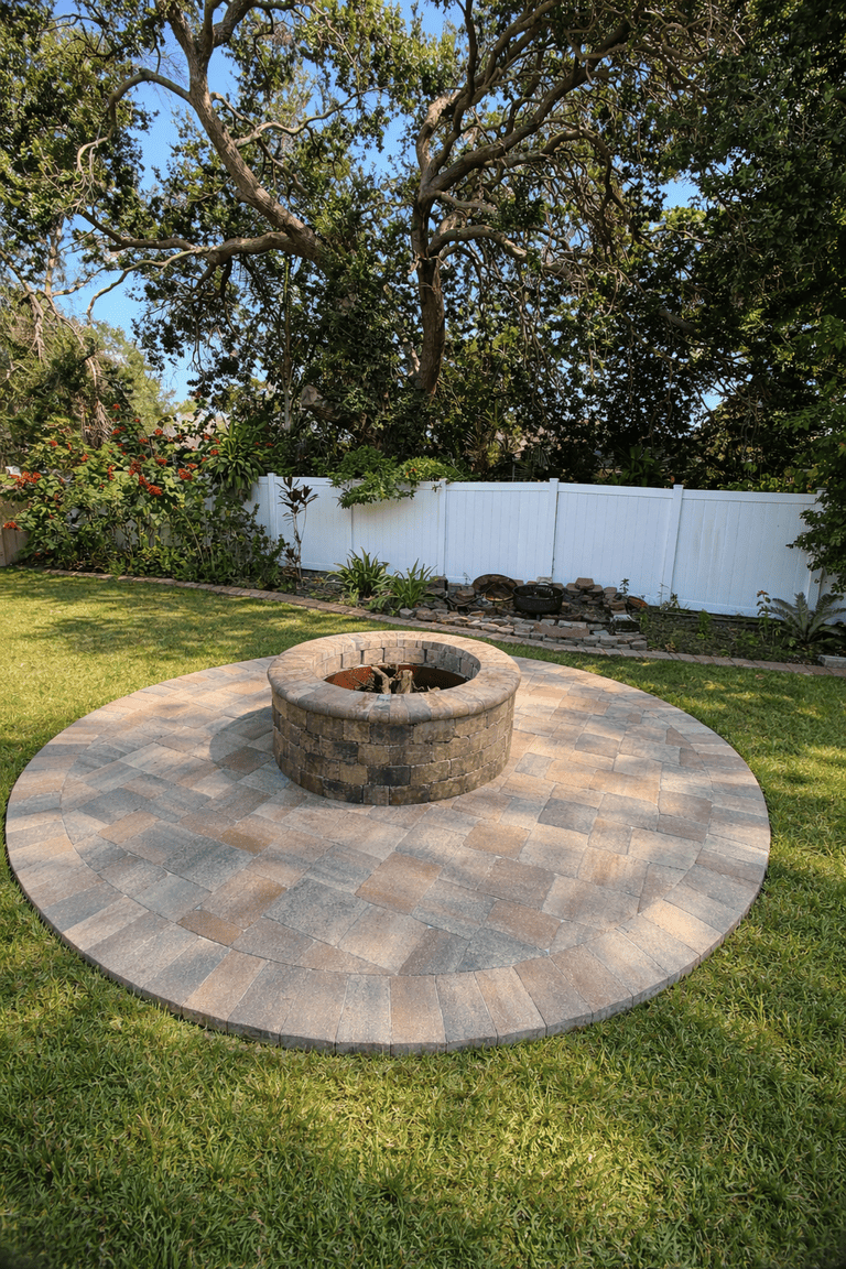 Patio paver installation in Tampa Bay at a residential property