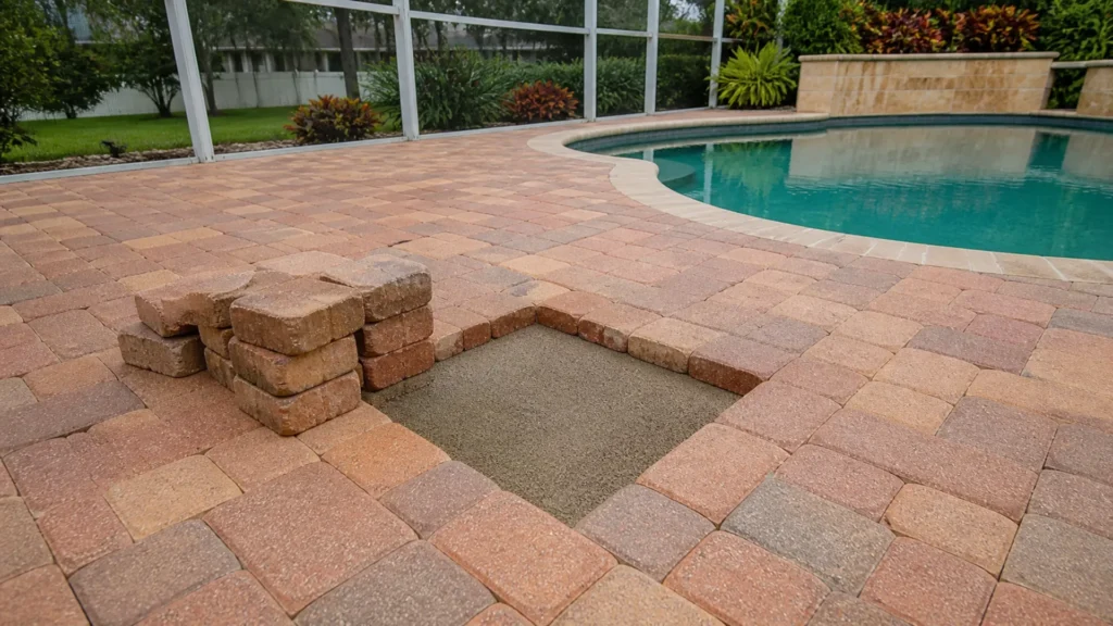 fix uneven pavers for a Tampa Bay outdoor project