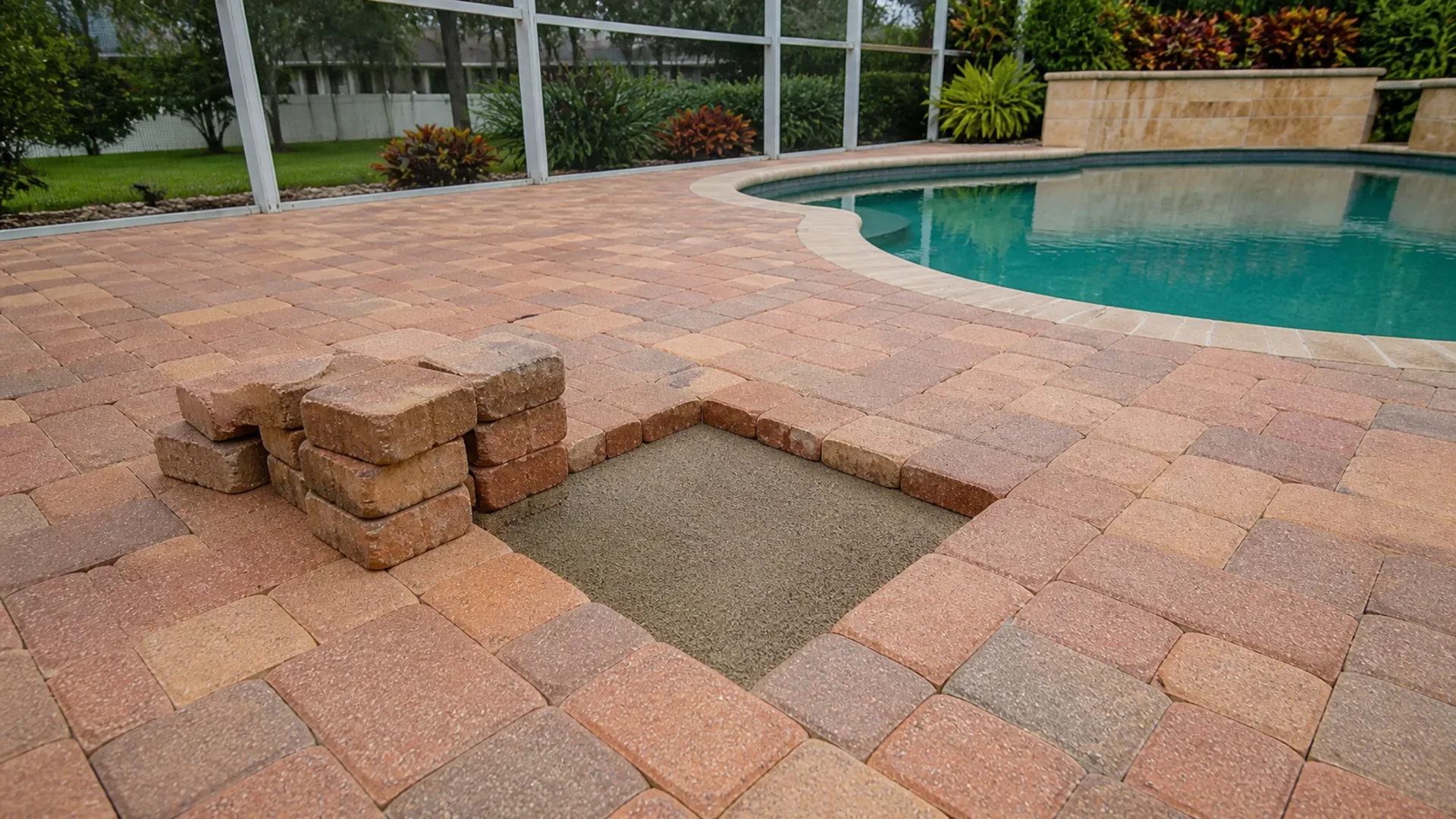 fix uneven pavers for a Tampa Bay outdoor project