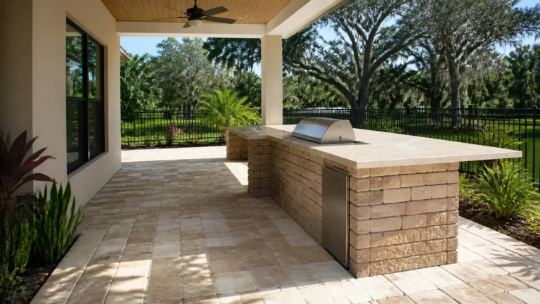 Outdoor Kitchen With Pavers: Planning a Florida Patio