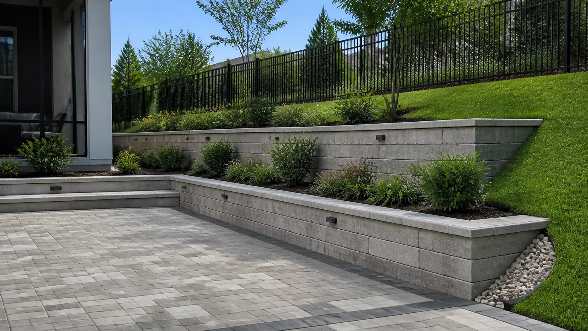 retaining wall materials for a Tampa Bay outdoor project
