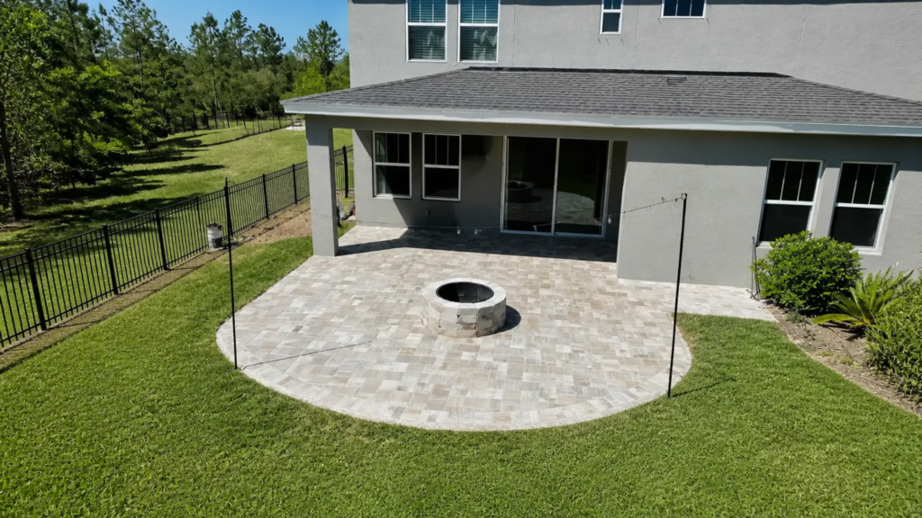 flood-ready yard planning at a completed Dr Pavers Design project