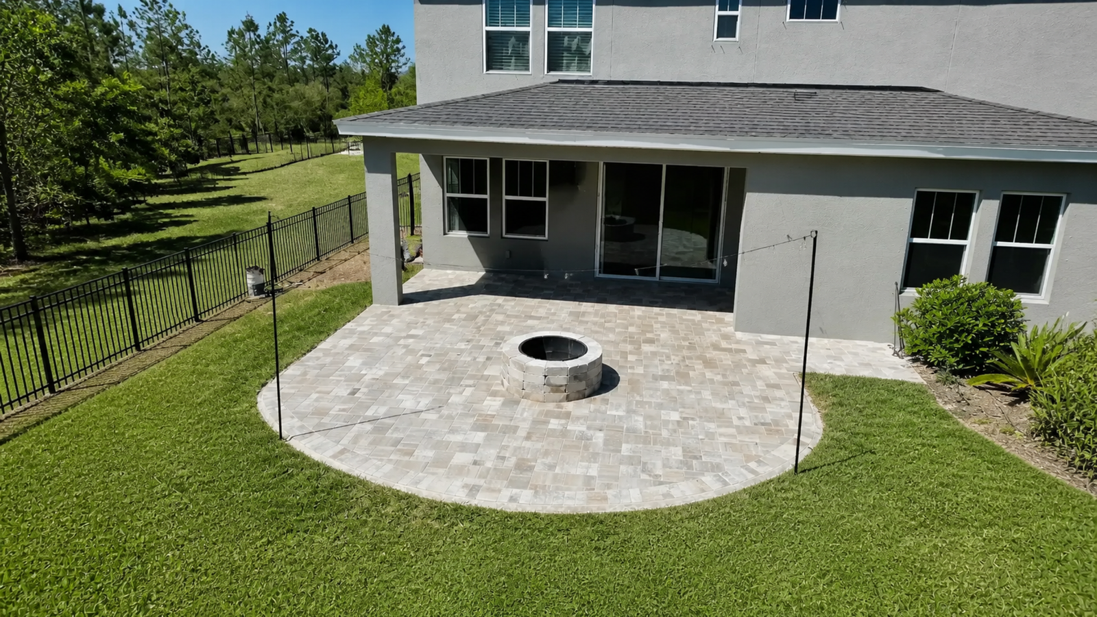 flood-ready yard planning at a completed Dr Pavers Design project