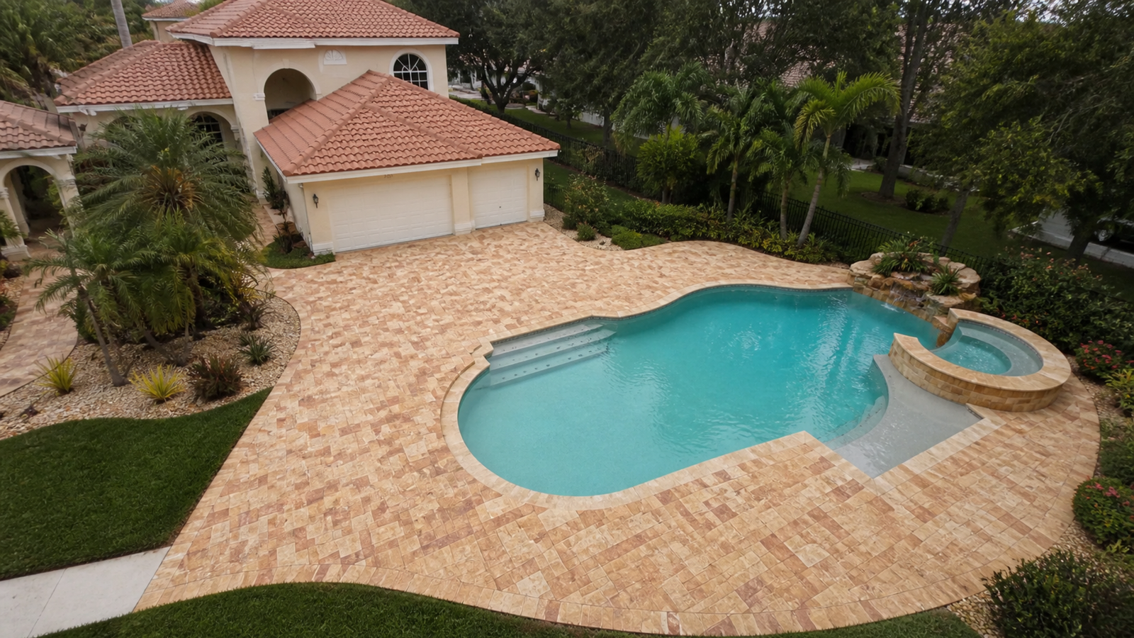 remove mold from pavers at a completed Dr Pavers Design project