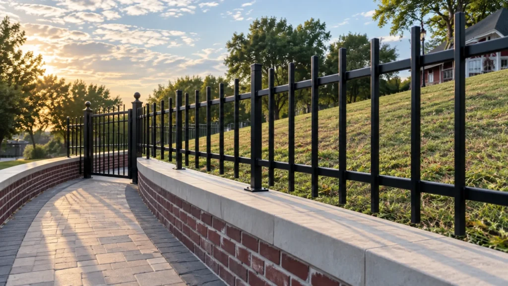 fence gate clearance at a completed Dr Pavers Design project