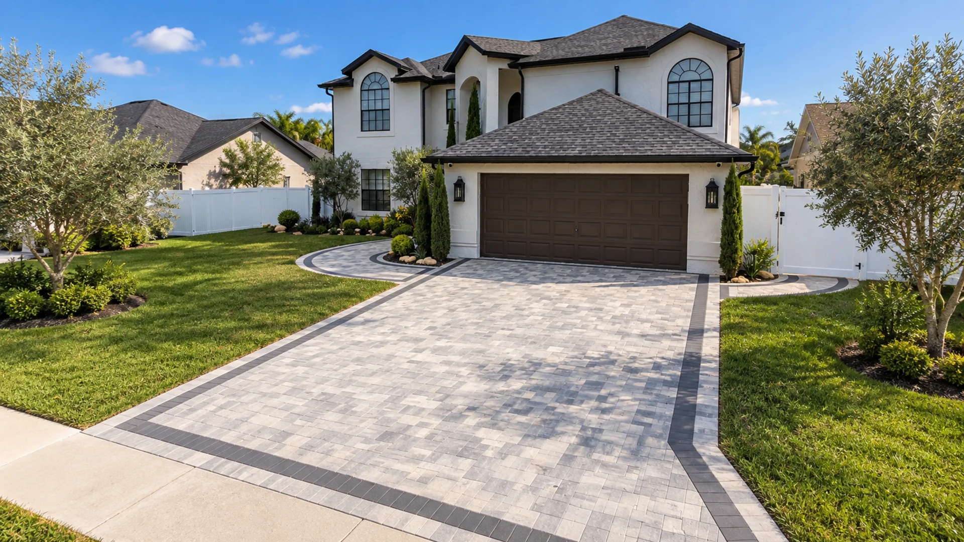 professional paver estimate at a completed Dr Pavers Design project