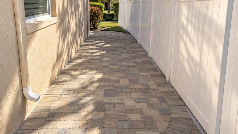 Planning Utility Access Along a Narrow Paver Side Yard
