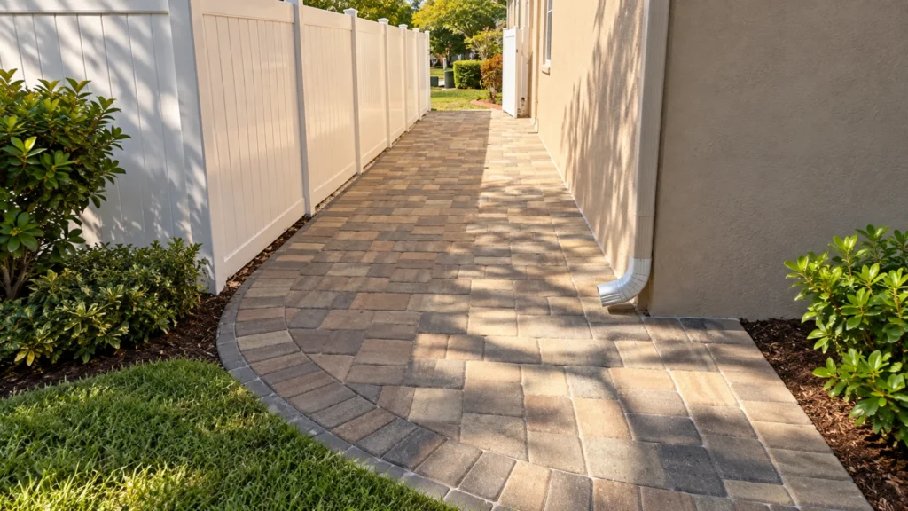 paver base compaction at a completed Dr Pavers Design project