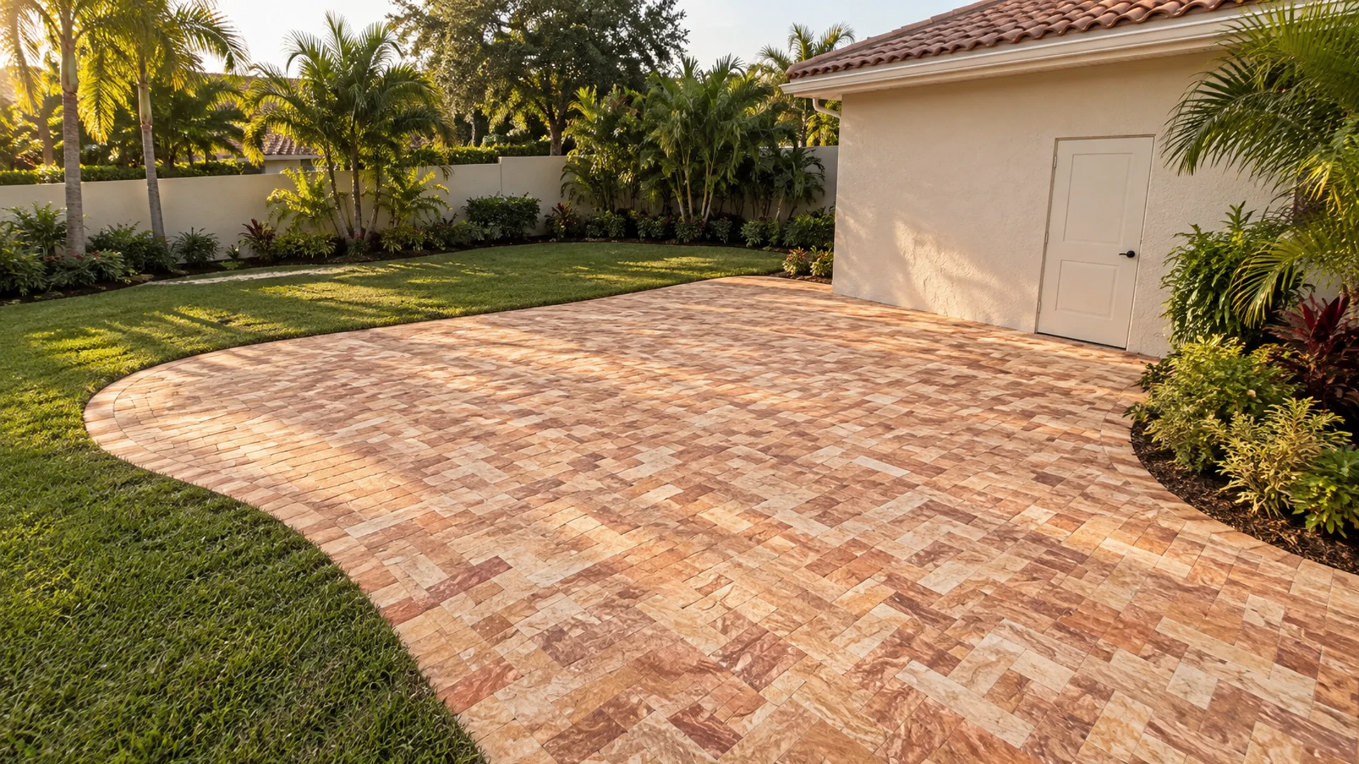Palm Harbor paver patio at a completed Dr Pavers Design project