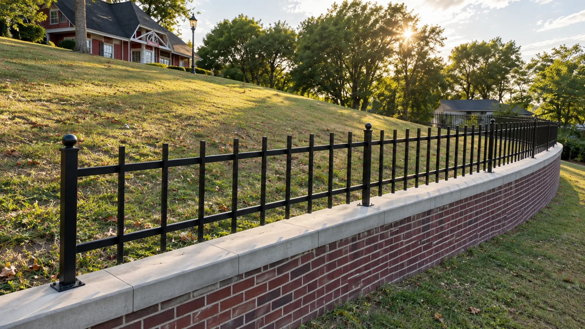 fence post placement at a completed Dr Pavers Design project